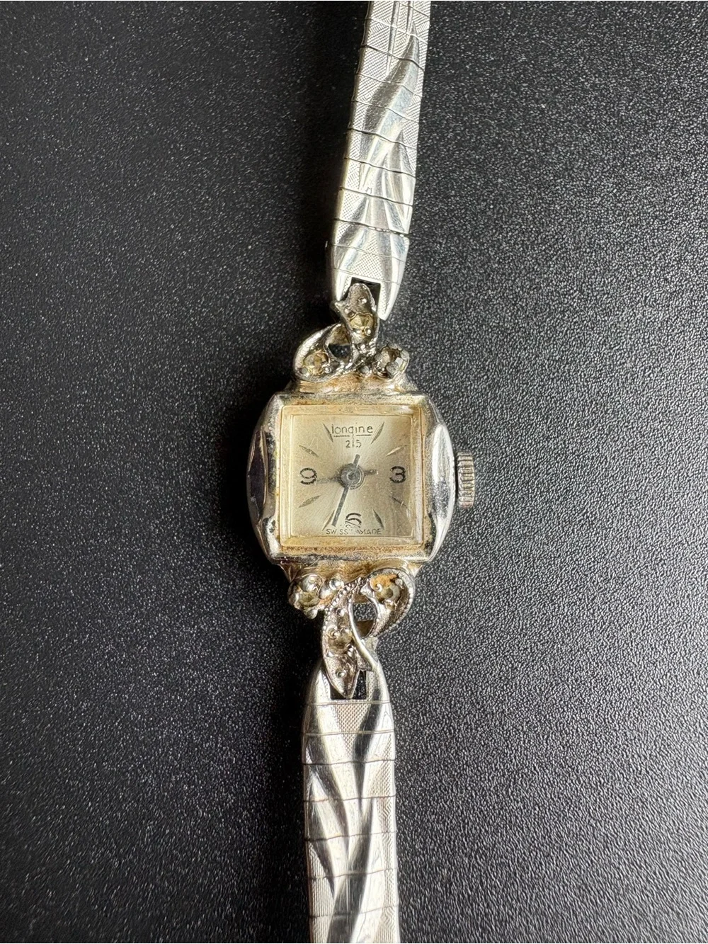 Longine‎ Silver-Tone Women's Vintage Bracelet Watch Swiss Made